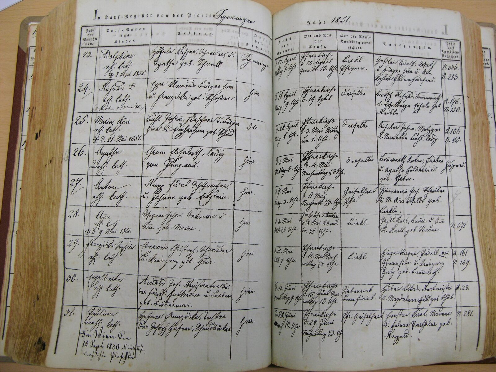 Lutheran church book (Kirchenbuch), Germany