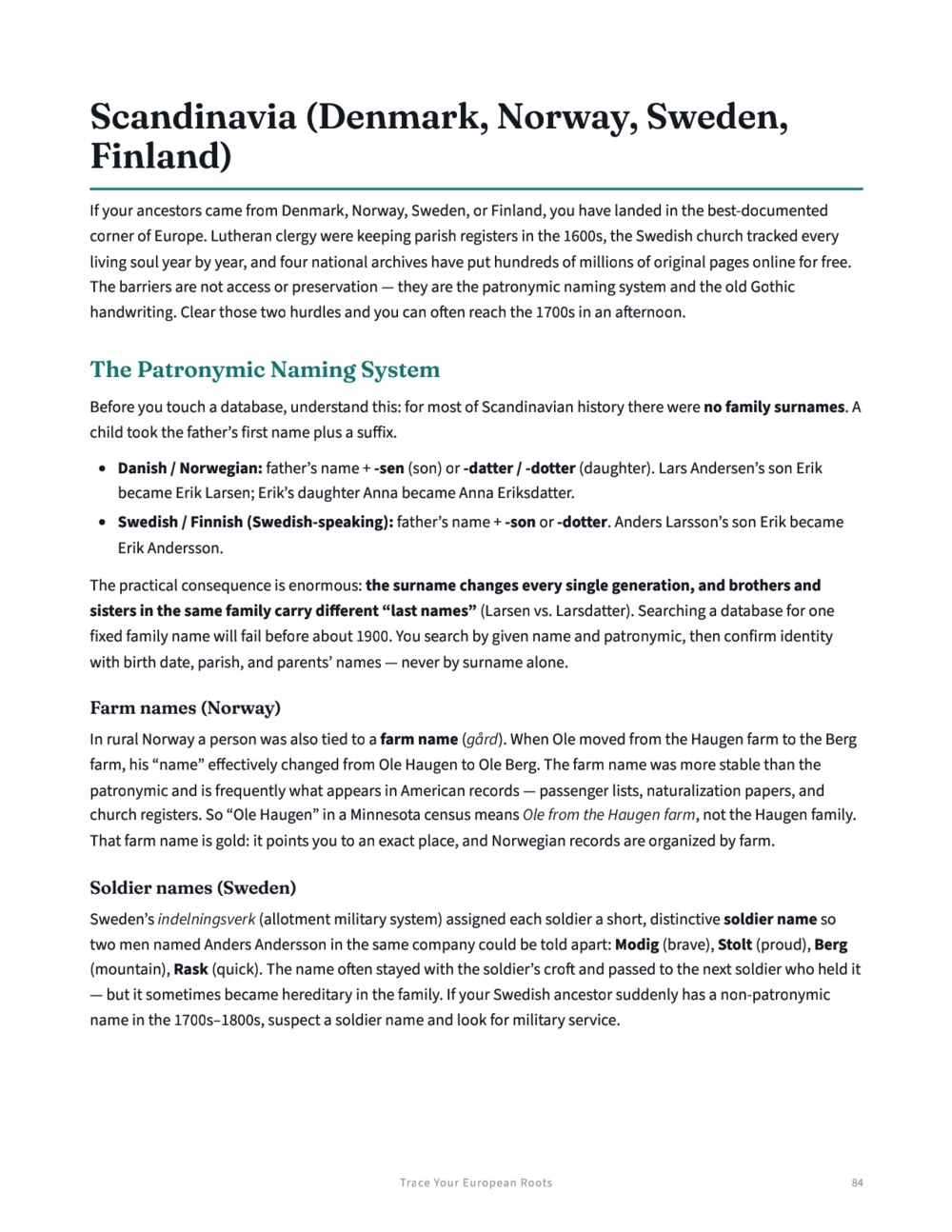 A country chapter: Scandinavia