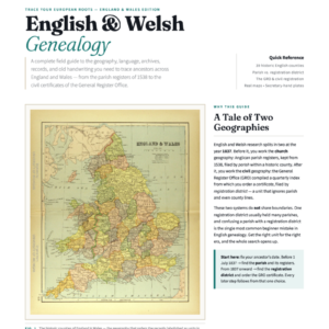 England & Wales Genealogy Cheat Sheet