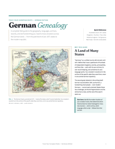 Germany Genealogy Cheat Sheet