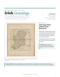 Ireland Genealogy Cheat Sheet