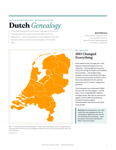 Netherlands Genealogy Cheat Sheet