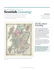 Scotland Genealogy Cheat Sheet